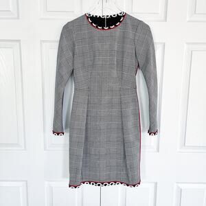 Carlisle Houndstooth Wool Blend Sheath Dress